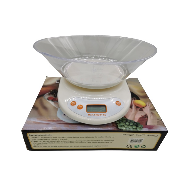 Balança Digital De Cozinha Com Tigela(900ml) 5Kg