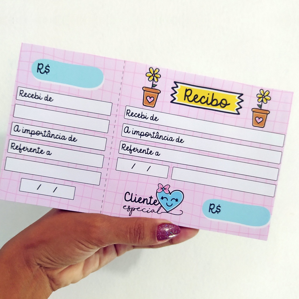 Bloco de Recibo Colors | Shopee Brasil