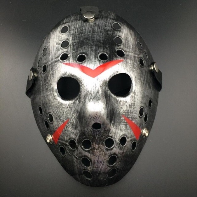 Máscara Jason Sexta Feira 13 Luxo Cor Metalizada Prata
