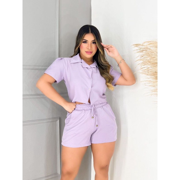 Conjunto Short + Blusa Feminino Social | Shopee Brasil