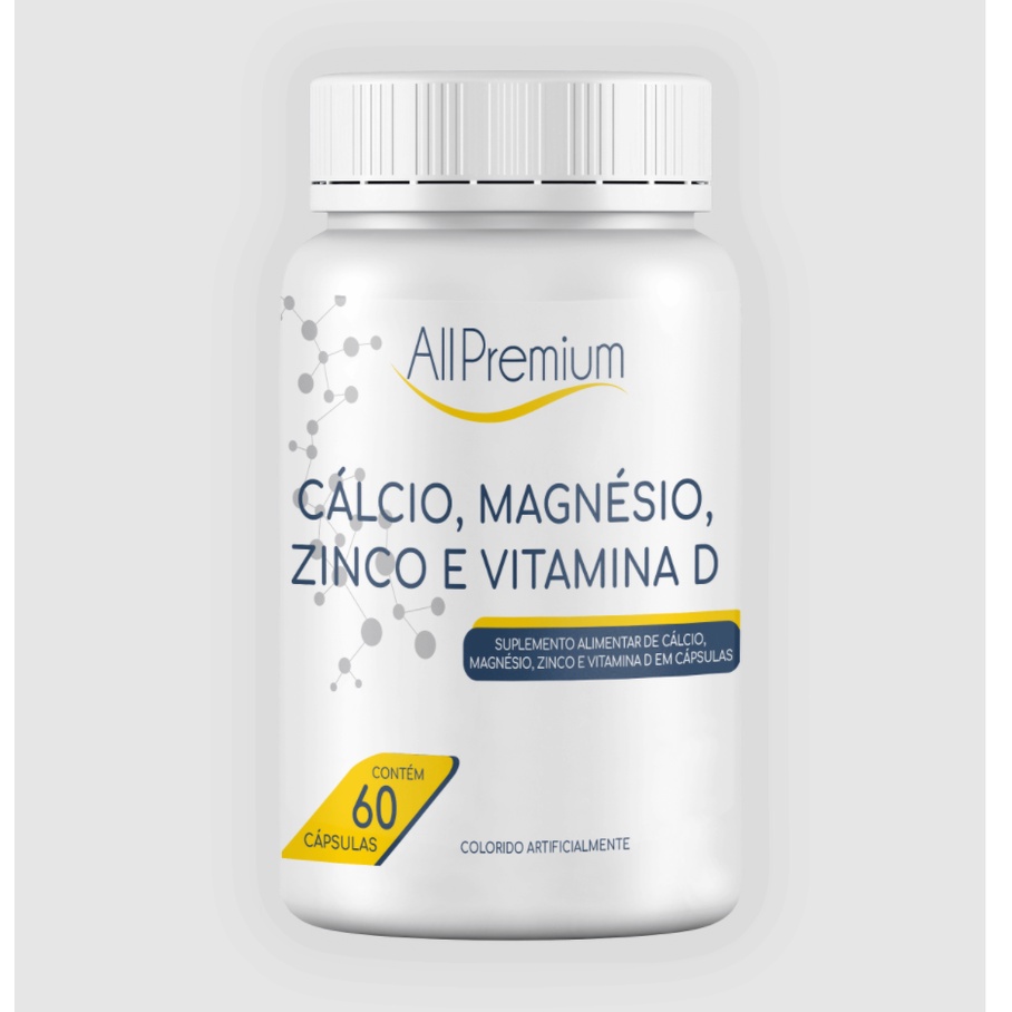 Cálcio Magnésio Zinco e Vitamina D 60 cáps | Trata Osteoporose | Shopee ...