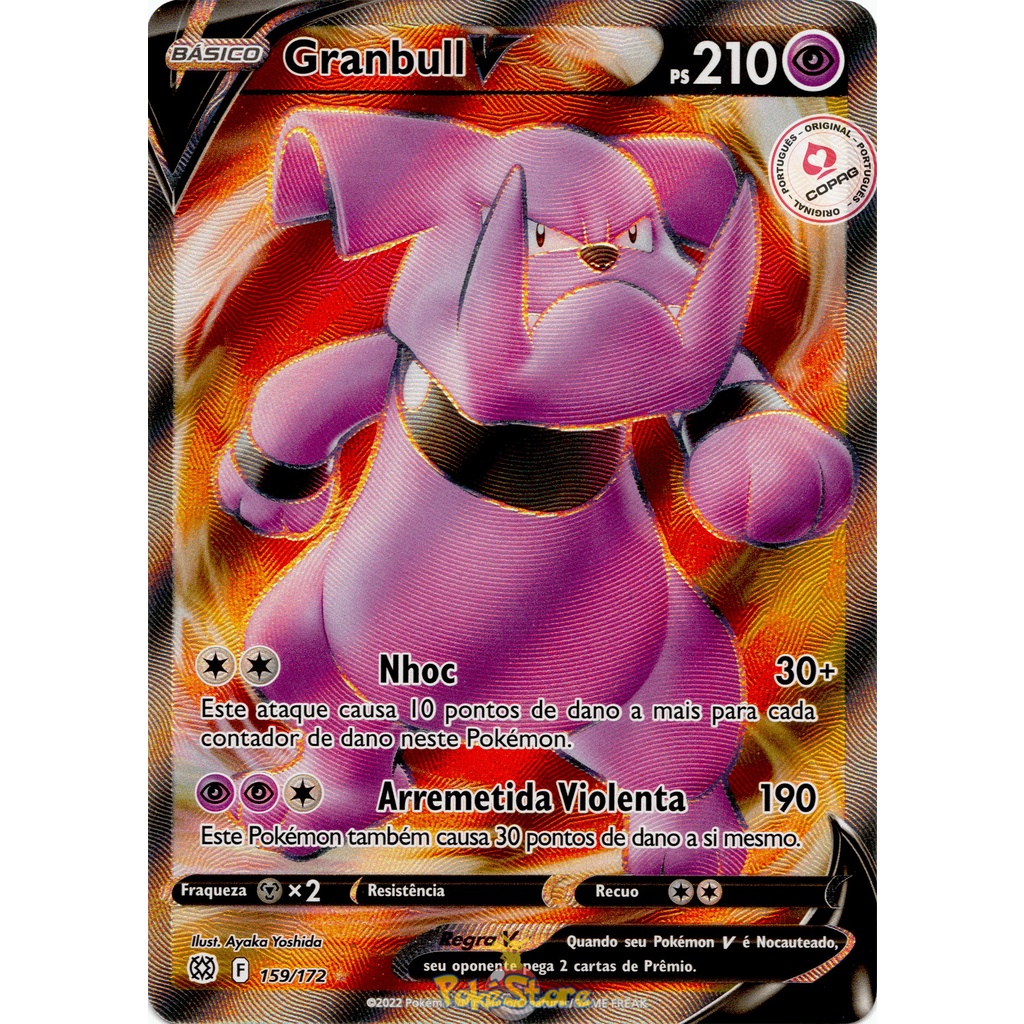Carta Pokemon Granbull V Portugus Card Original Copag Astros Cintilantes |  Shopee Brasil