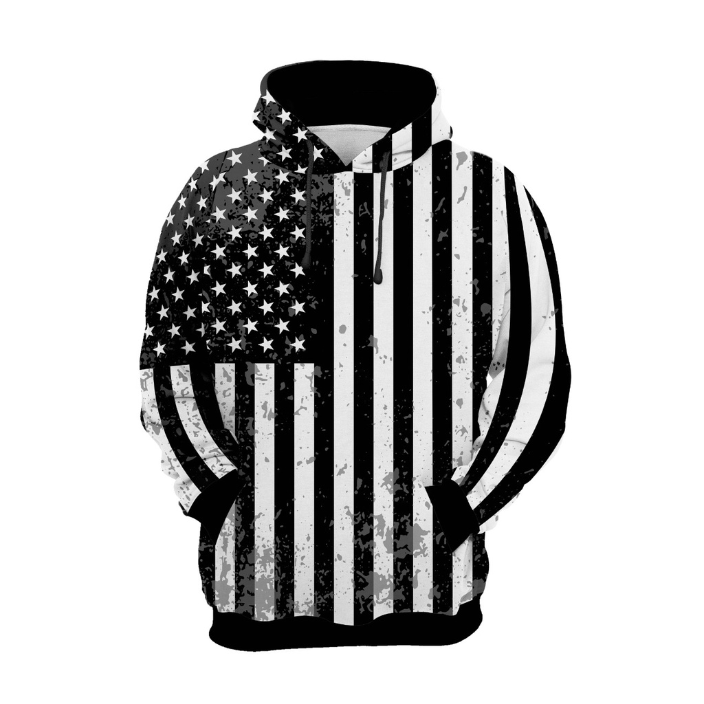 Moletom Bandeira Estados Unidos EUA Preto - Full