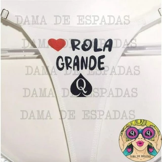 Calcinha fetiche Erótica branca, Hotwife, Hotgirl, Swing, Cuckold, Sissy, etc. Estampa 382