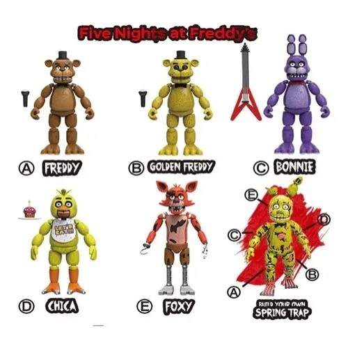 Kit 6 Bonecos Bonequinhos Five Nights At Freddy 's fnaf Brinquedo Infantil  Criança Action Figure em Promoção na Americanas