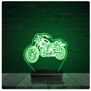 Luminária Abajur Acrílico Led - Moto Custom 06