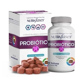 Suplemento Alimentar Nutrafases Probiótico/Cães 60 TABLETES em Oferta na Shopee