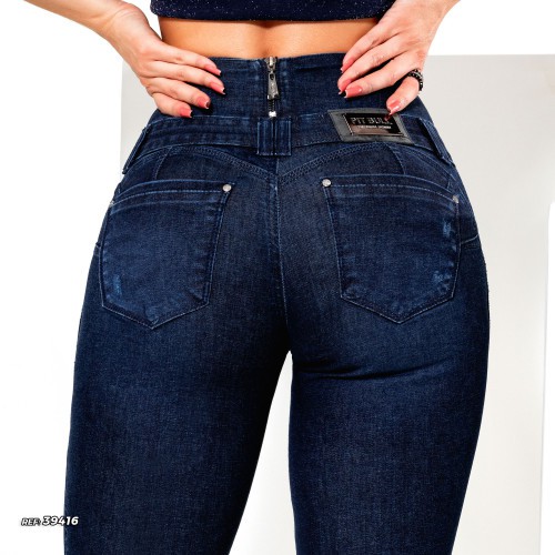 Calça Jeans Modeladora Cós Mágico com Destroyed