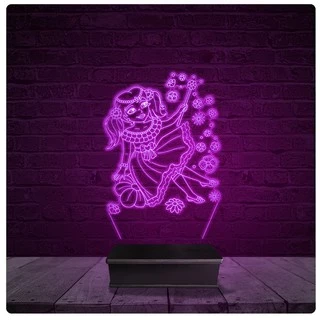 Luminária e Abajur Acrílico Led - Princesa Desenhos Infantis
