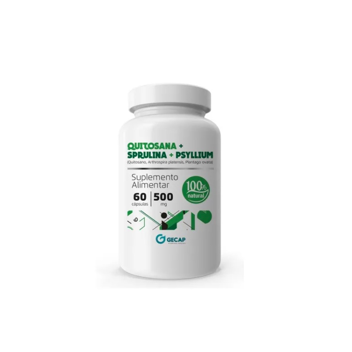 Quitosana + Spirulina + Psyllium 60 Cápsulas | Shopee Brasil