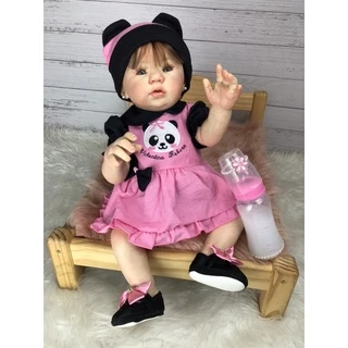 Bebê reborn abigail banho panda