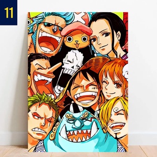 Quadro Mosaico Placa Decorativa Anime One Piece Desenho Modular Wanted  Colletion Vintage Infantil Criança Presente Unidade