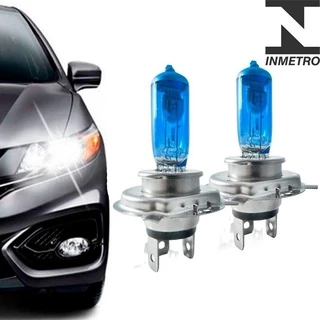 Par de Lâmpadas Super Branca H4 8500k 60/55wts 12v Farol Carro em Oferta na Shopee