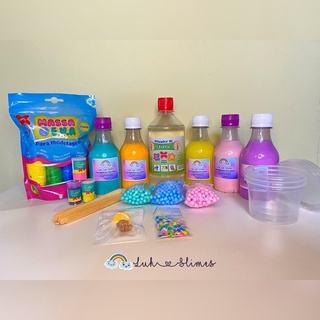 Kit Slime Completo Colorido Candy Clay Luh Slimes