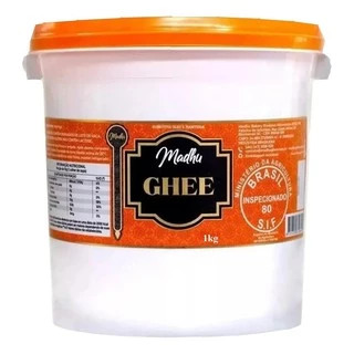 Balde de Manteiga Ghee Original Clarificada 1kg - Madhu