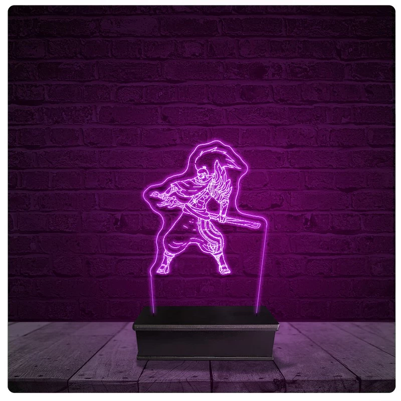 Luminária e Abajur Acrílico Led Yasuo League Of Legends LOL