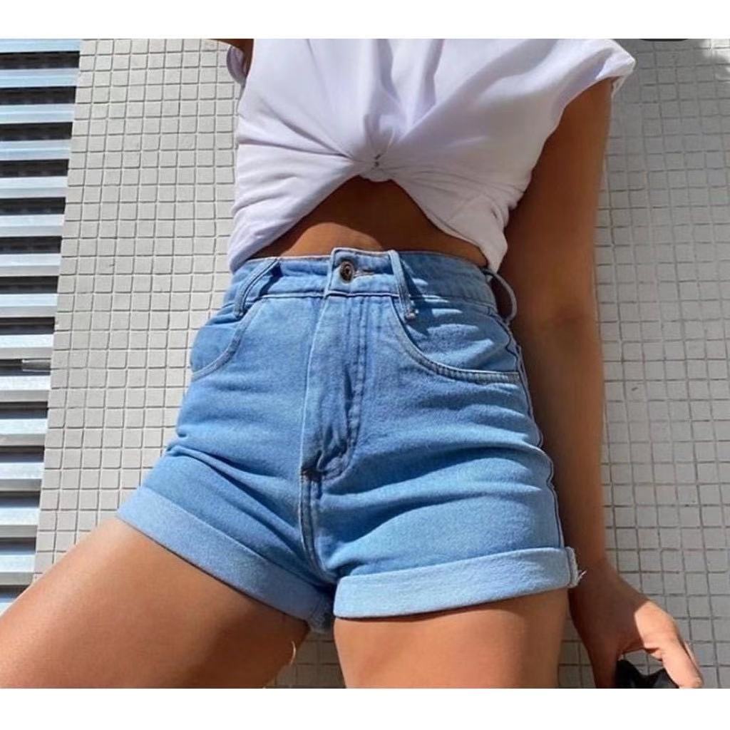 Shorts tumblr store feminino cintura alta