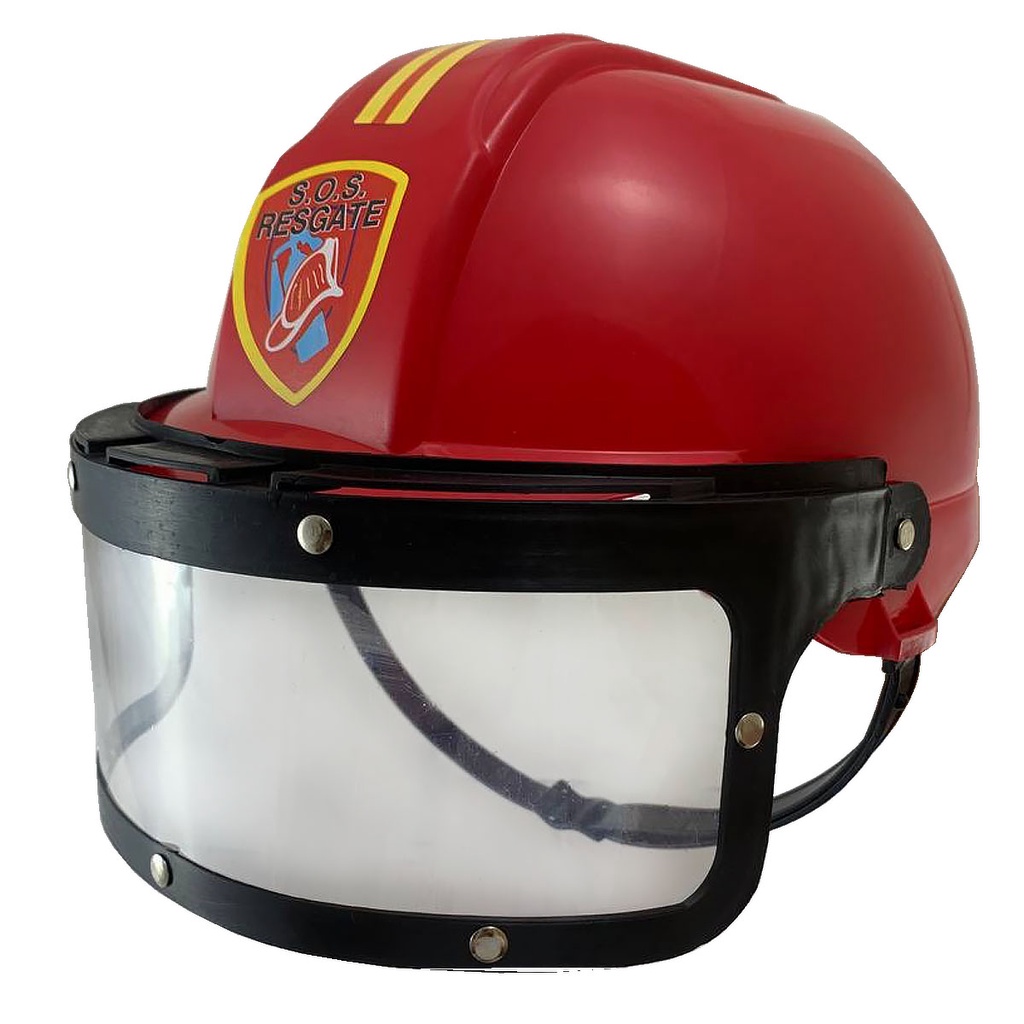 Capacete Infantil Bombeiro Brinquedo Regulagem Fantasia Menino Menina ...