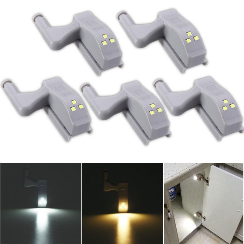 5pcs Luzes LED Dobradiça Interna Sob As Do Armário Roupeiro Universal ...