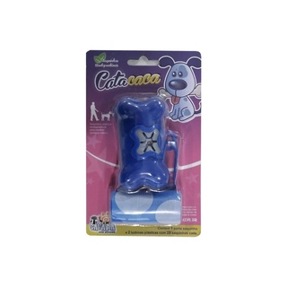 Saquinhos Cata Cocô Biodegradáveis Passeio Higiene Savana Cata Caca Kit - Azul