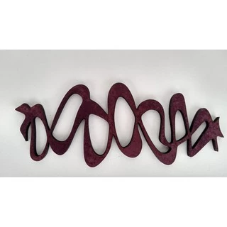 Escultura de parede cobra dobrada, 3 metros. EM 4 PARTES. cortada à laser em MDF de 6mm, preta!