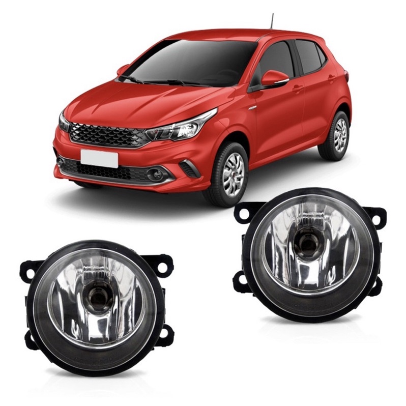 Par Farol Milha Fiat Argo 2018 2019 2020 2021 2023 Lente De Vidro ...