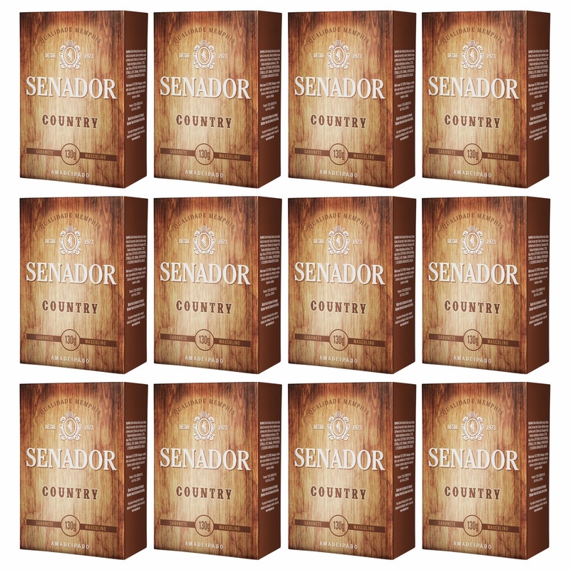 Kit 12 Sabonetes Senador Country 130g