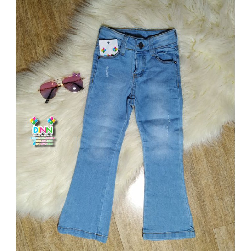 Calça flare 2024 jeans infantil