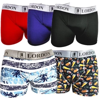 Cueca Boxer Box kit 5 Peças P ao Plus Size Adulto Masculino Estampada Lisa Microfibra