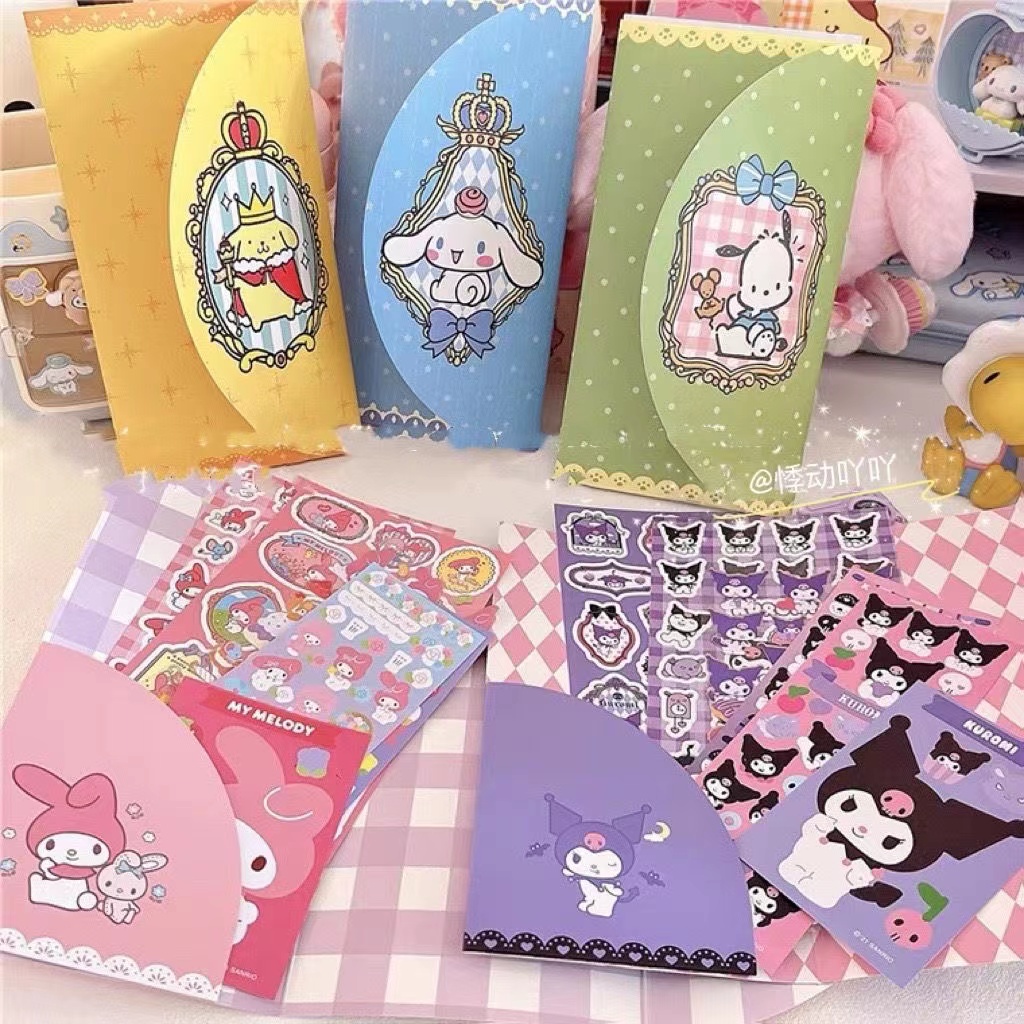 Desenhos Animados Sanrio Conjunto De Adesivos Kuromi Melody Journal ...