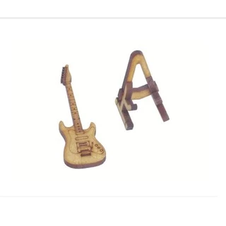 Miniatura Guitarra Com Suporte A118