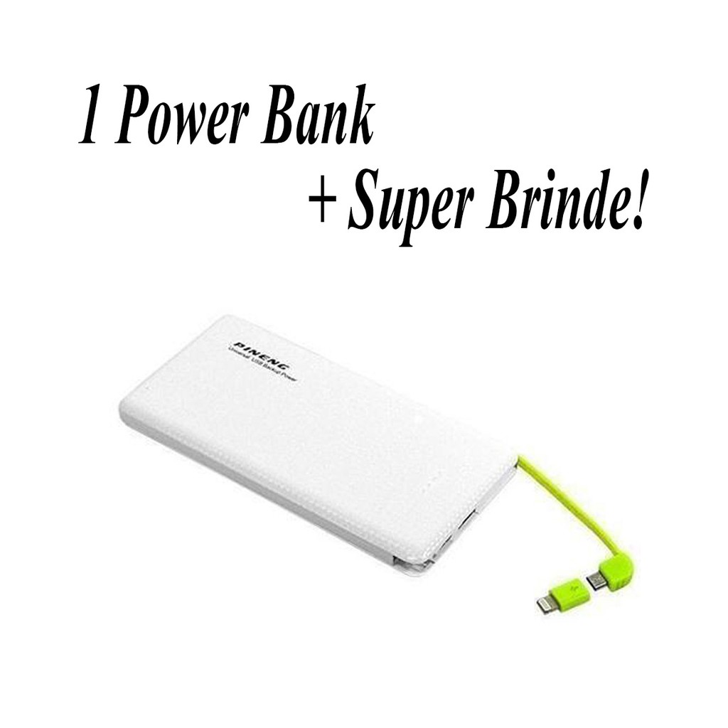 Bateria Externa Power Bank 5.000 Mah Pn-952 + Brinde
