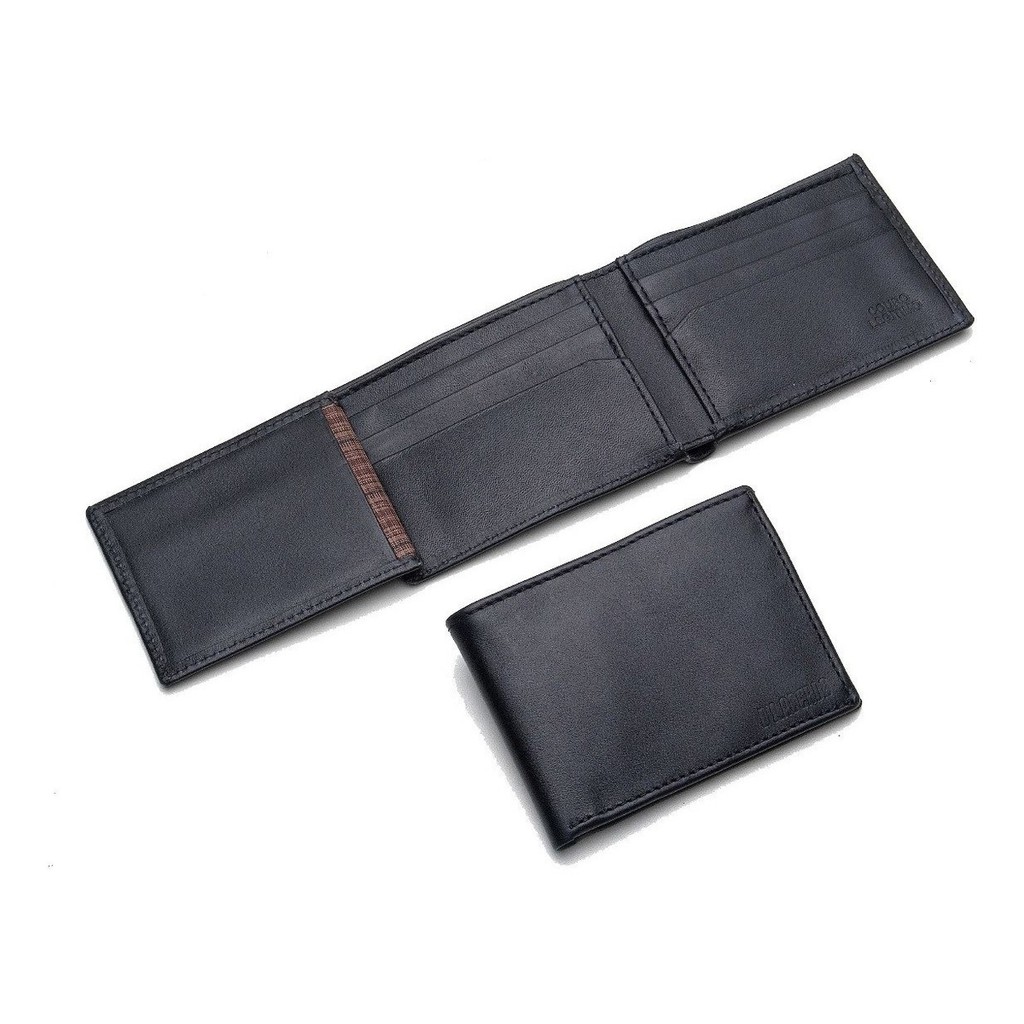 Carteira Masculina Moderna Em Couro Legítimo ( Slim ) | Shopee Brasil