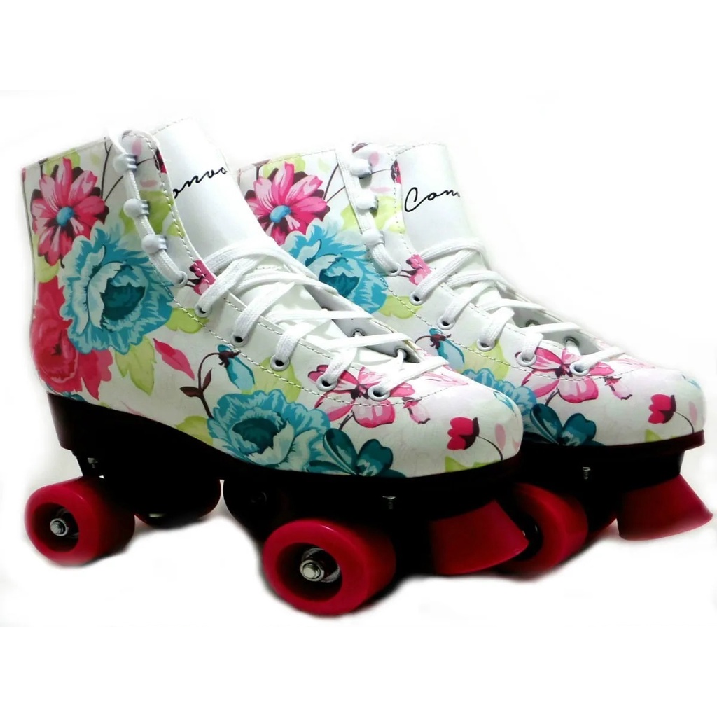 Patins Tradicional Infantil Quad Roller Have Fun Floral Convoy