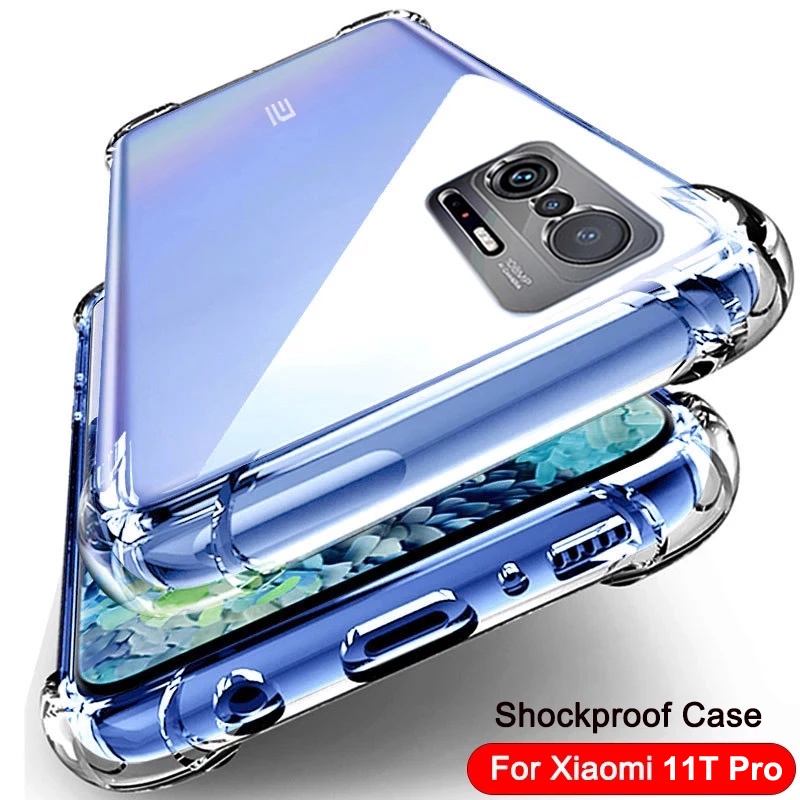 Capa Flexível Transparente Anti-Impacto Com Anel Para Xiaomi Mi 11T Pro 10T  11 Lite Redmi Note 10 11 10 9 - Escorrega o Preço