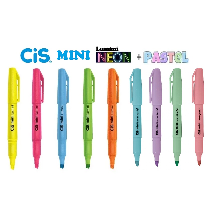 Caneta Marca Texto Mini Lumini CIS Neon + Pastel c/9 Cores