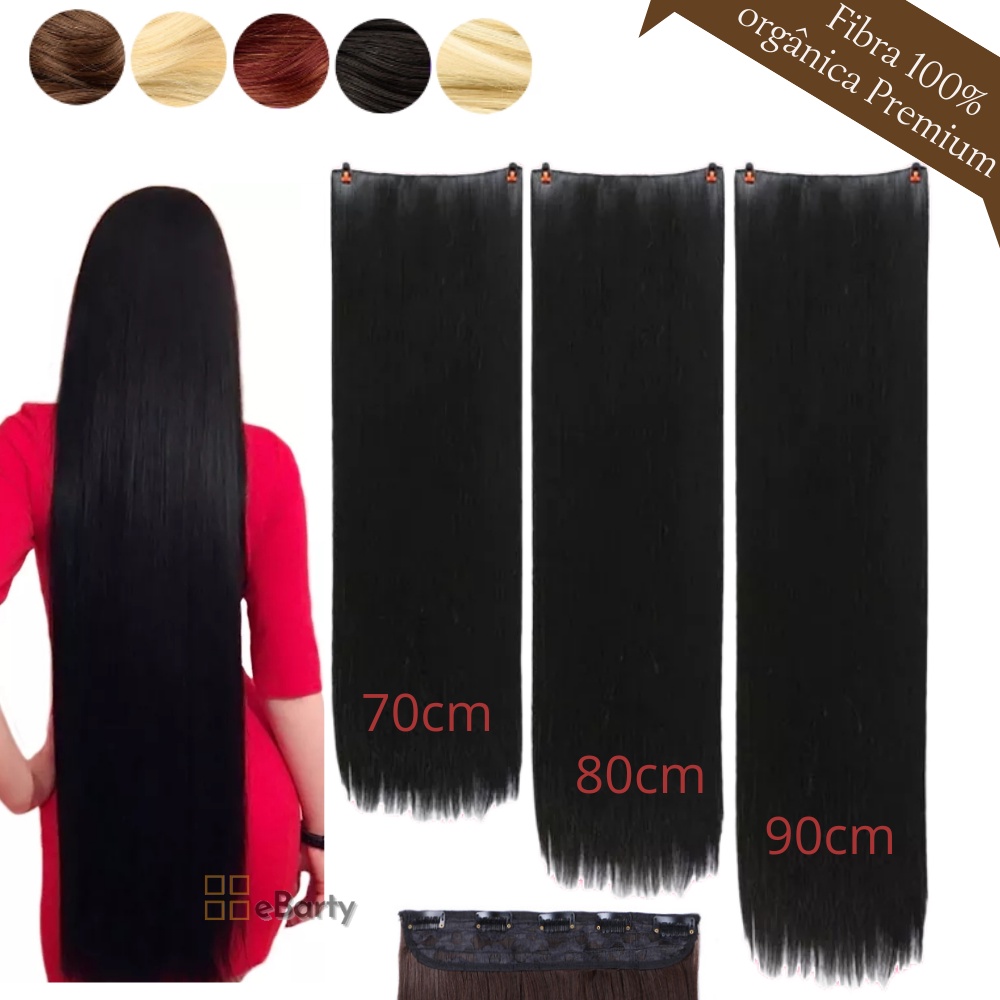 Cabelo Aplique TicTac Alongamento bio orgânico 70, 80 ou 90cm