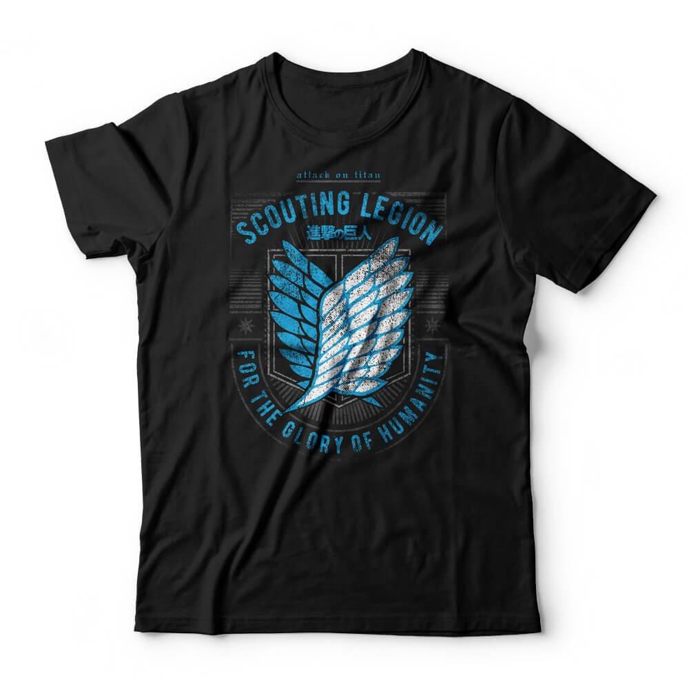 Camiseta Premium Con Logo De La Legión De Reconocimiento (Ataque A Los Titanes) | 100% Algodón Prelavado, Peso 185 G/m² | Diseño De Impresión Digital Transpirable Y Duradero