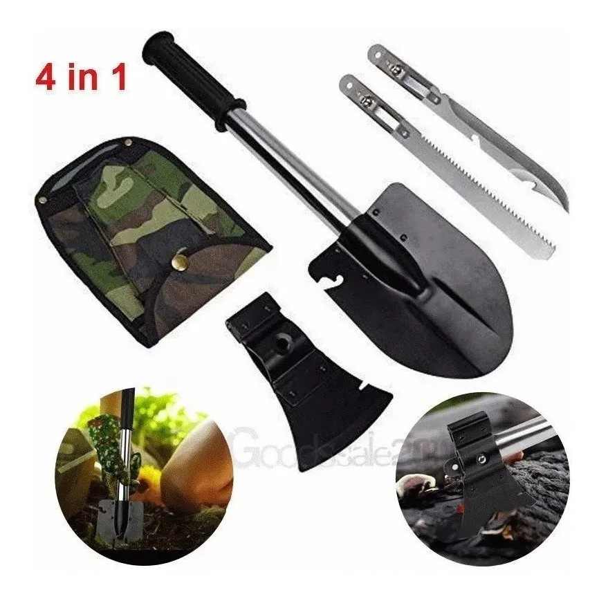 Conjunto Columbus Com Pá, Machado, Faca E Serra - Echolife