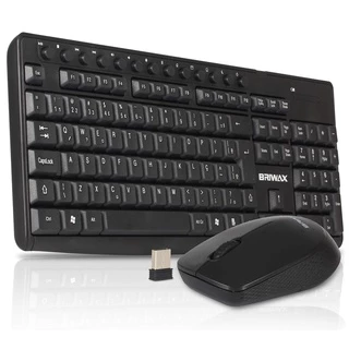 Kit Teclado e Mouse Multimídia Sem Fio Wireless 2.4ghz Usb Abnt2 Pc Notebook Mac