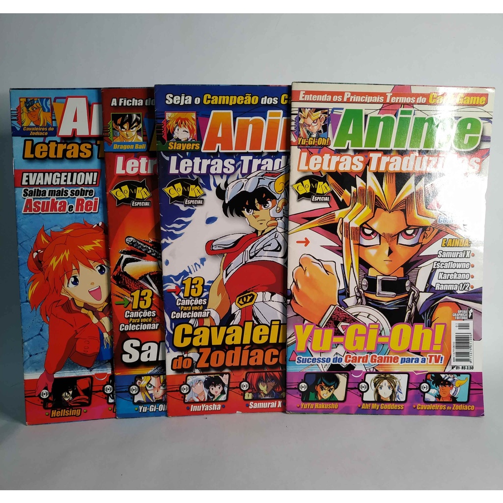 Coleção Revista Comix - Anime Letras Traduzidas / Lote Dragon Ball Naruto Yu  Gi Oh clamp Evangelion Inu Yasha Seiya