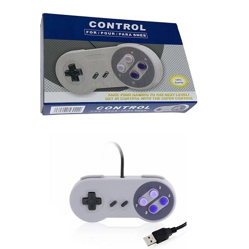 CONTROLE USB SUPER NINTENDO SNES JOYSTICK WINDOWS MAC LINUX | Shopee Brasil