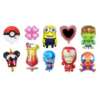 Balões De Festa Vingadores/ Minions/ Mickey / Pokebola / Lucas Neto / Diversos Com Ou Sem Varetas
