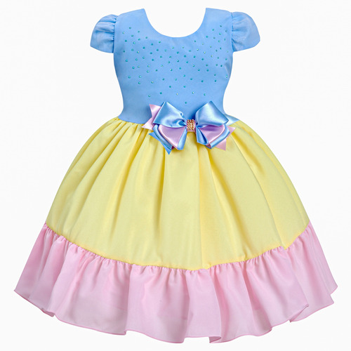 Vestido azul com rosa hot sale infantil