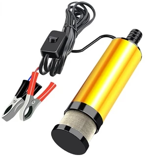 38mm 51mm Bomba Elétrica De Óleo Para Carros 12V 24V Bombeamento Diesel Água Submersível Concha De Liga De Alumínio 12L/min De Transferência De Combustível