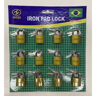 Cadeado dourado reforçado Hosi 20mm 25mm 30mm 40mm