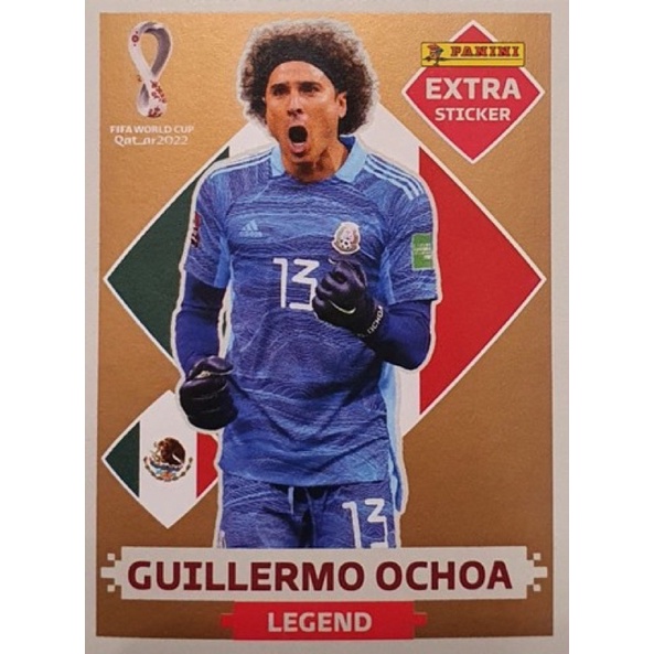 Guillermo Ochoa Ouro Carta Rara Figurinha Copa 2022 Colecionador