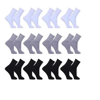 Meias Cano Sport KIT 12 PARES ALGODÃO Revenda Atacado Oferta Direto da Fabrica