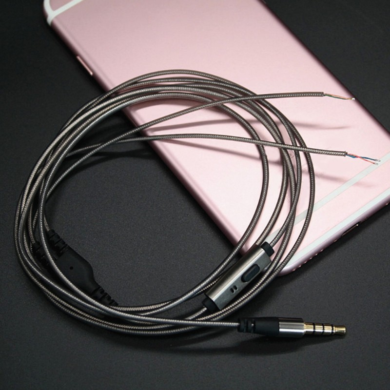 Supermodel Fio Substituição 1,2m Com Microfone Fone Ouvido Qualidade Para Reparo