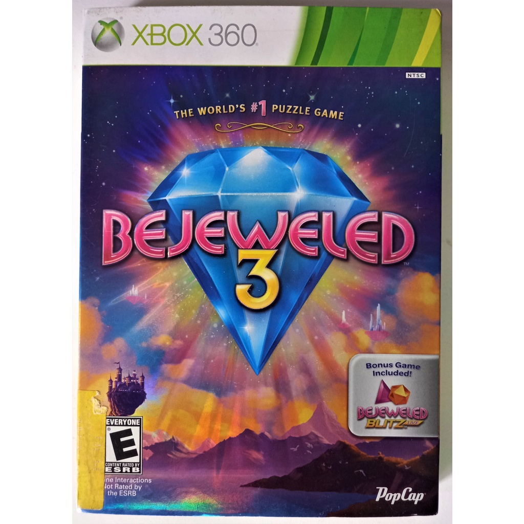 Jogo De Quebra-cabeça Bejeweled 3 Xbox 360 Original Mídia